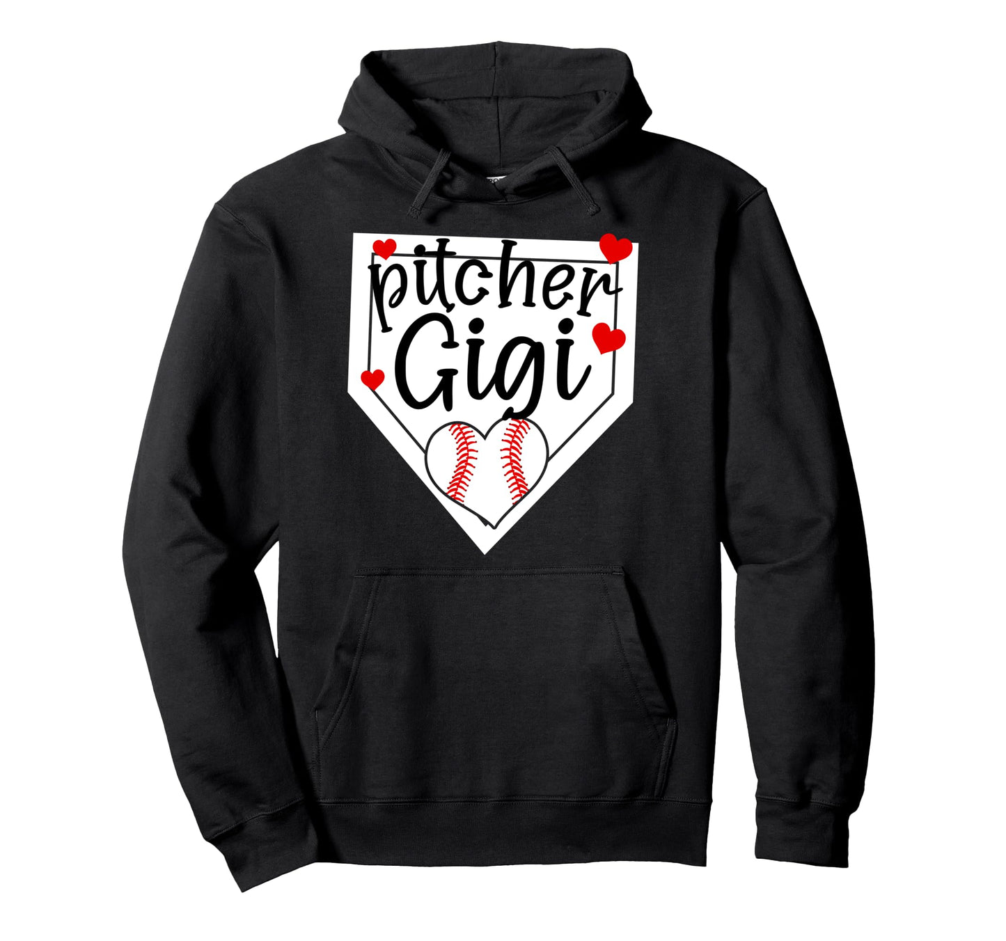Baseball Pitcher Gigi Grandma Gigi Hoodie - Unique Graphic for Adults - T-Shirt, Sweatshirt, Hoodie