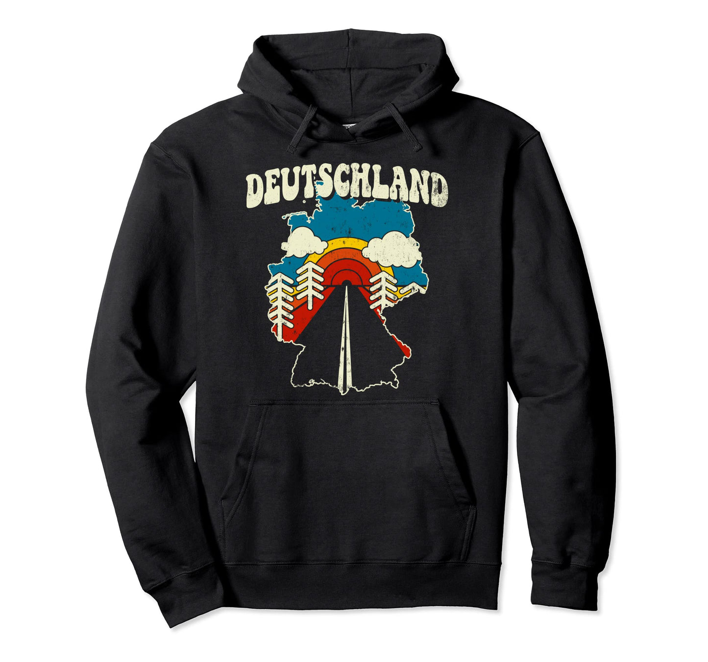 Germany German Country Rainbow Hoodie - Minimalist Print Men Women - T-Shirt, Sweatshirt, Hoodie