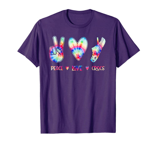 Peace Love Crocs Funny Gift Family Pyjama T-Shirt - Graphic Print Unisex - T-Shirt, Sweatshirt, Hoodie