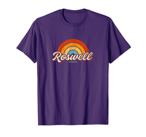 Roswell Georgia Ga Rainbow 70S T-Shirt - Unique Graphic Men Women - T-Shirt, Sweatshirt, Hoodie