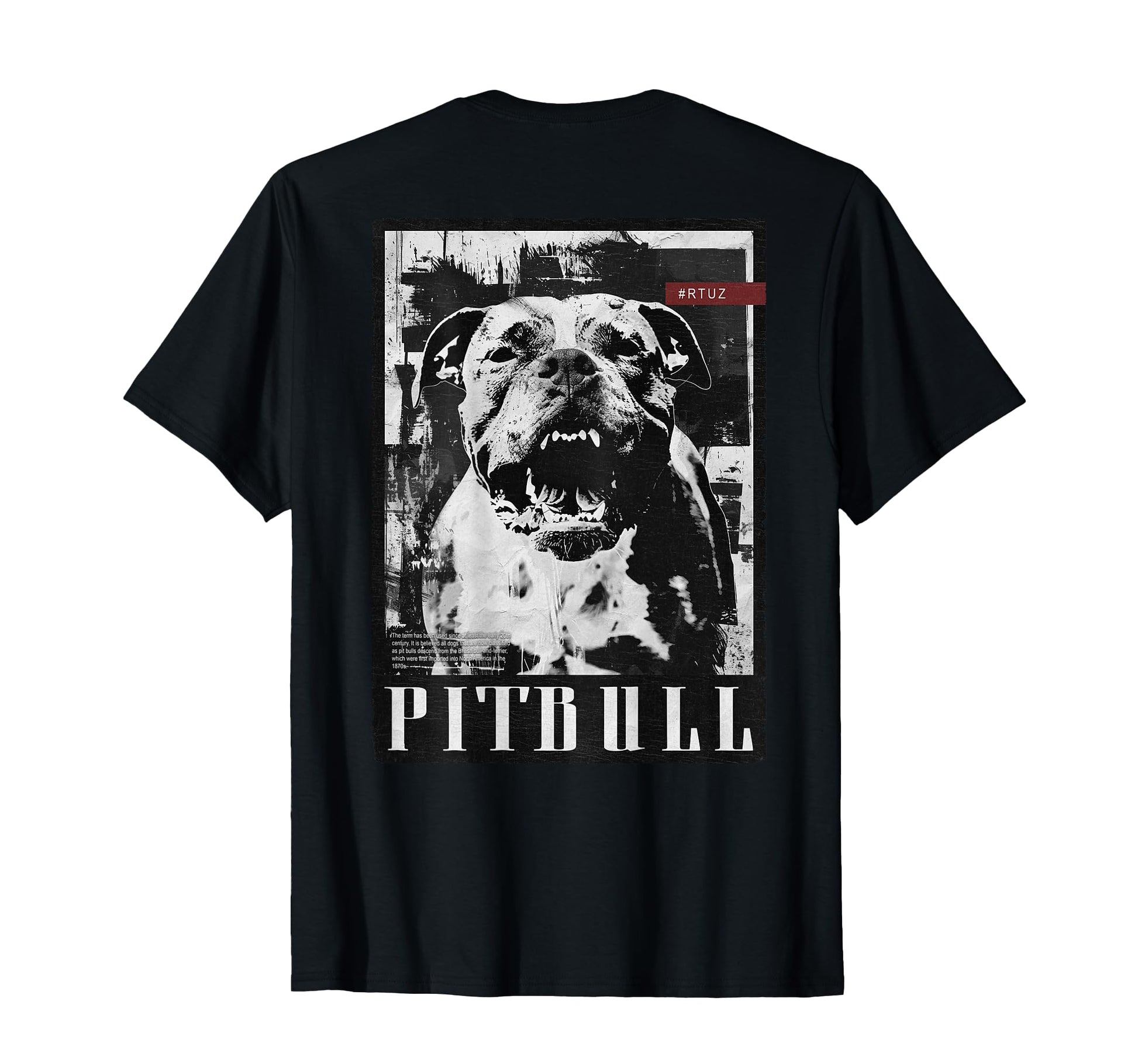 Back Y2K Streetwear Dog Pit Bull T-Shirt - Trendy Graphic Men Women - T-Shirt, Sweatshirt, Hoodie