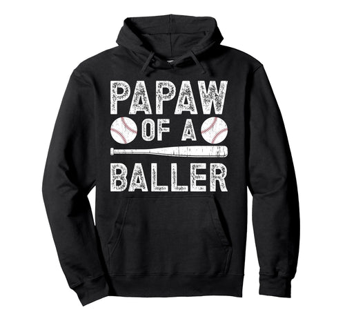 Papaw Baller Baseball Papaw Baseball Hoodie - Custom Art Print Unisex - T-Shirt, Sweatshirt, Hoodie