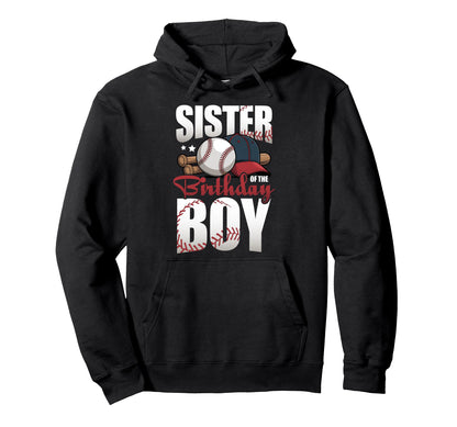 Sister Birthday Matching Baseball Birthday Hoodie - Custom Art Print Unisex - T-Shirt, Sweatshirt, Hoodie