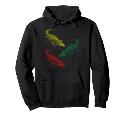 3 Crocodile Alligator Rainbow Funny Hoodie - Streetwear Style Unisex - T-Shirt, Sweatshirt, Hoodie