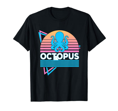 Octopus Vaporwave Aesthetic T-Shirt - Minimalist Print for Adults - T-Shirt, Sweatshirt, Hoodie