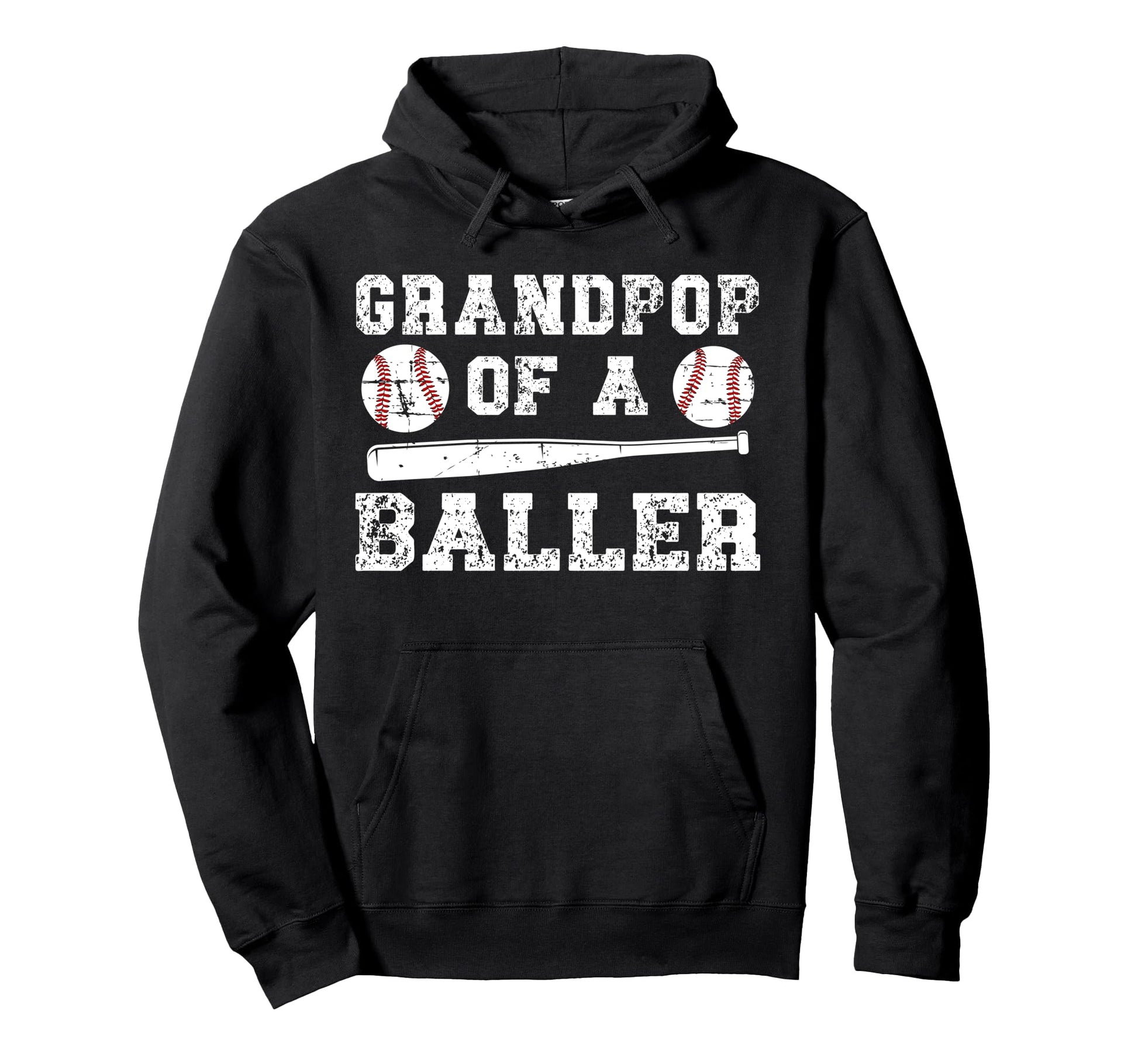 Grandpop Baller Baseball Grandpop Hoodie - Minimalist Print Unisex - T-Shirt, Sweatshirt, Hoodie