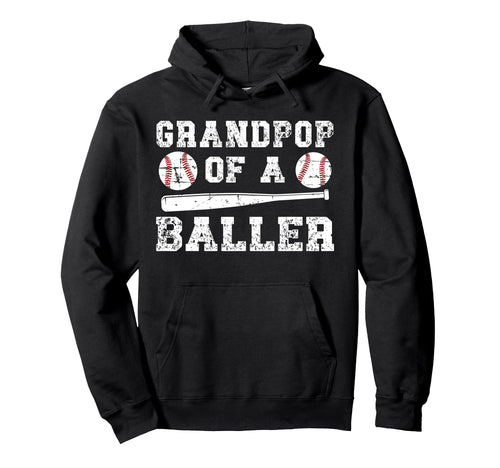 Grandpop Baller Baseball Grandpop Hoodie - Minimalist Print Unisex - T-Shirt, Sweatshirt, Hoodie