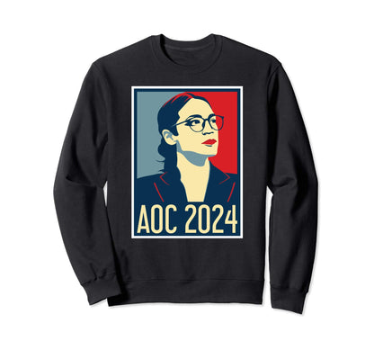 Aoc 2024 President Boho 80S Sweatshirt - Novelty Apparel for Adults - T-Shirt, Sweatshirt, Hoodie