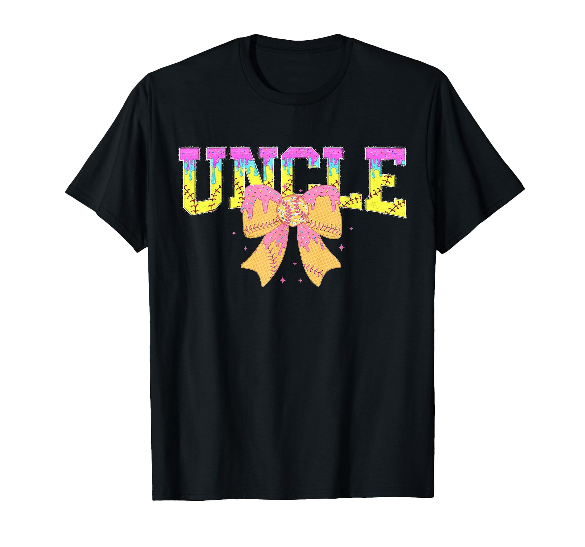 Softball Uncle Ice Cream Drip Game T-Shirt - Aesthetic Graphic for Adults - T-Shirt, Sweatshirt, Hoodie