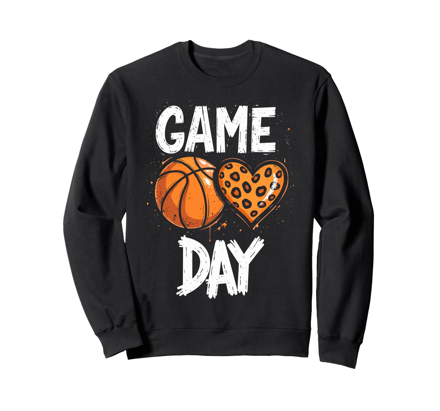 Game Day Animal Heart Basketball Player Sweatshirt - Trendy Graphic Unisex - T-Shirt, Sweatshirt, Hoodie