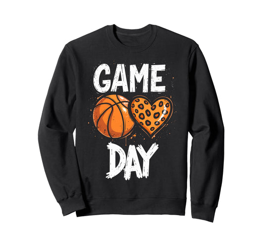 Game Day Animal Heart Basketball Player Sweatshirt - Trendy Graphic Unisex - T-Shirt, Sweatshirt, Hoodie