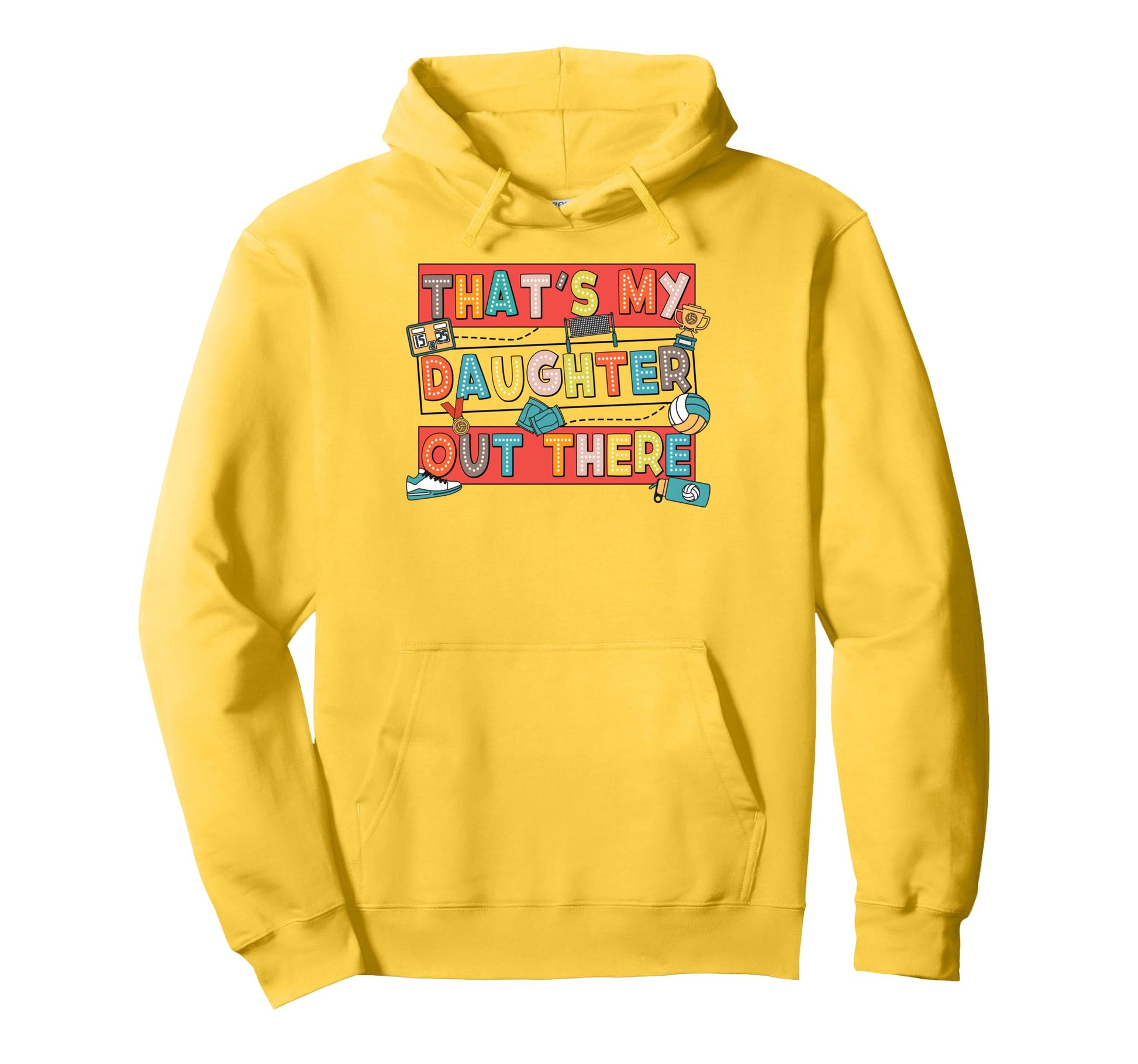 Volleyball Mom Dad Biggest Fan Hoodie - Fun Novelty Design for Adults - T-Shirt, Sweatshirt, Hoodie