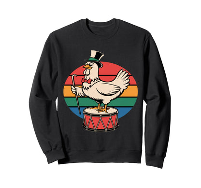 Fancy Chicken Drum Rainbow Sweatshirt - Casual Everyday Wear Men Women - T-Shirt, Sweatshirt, Hoodie