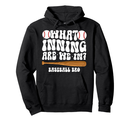 Baseball Brother Baseball Player Groovy Hoodie - Graphic Print Unisex - T-Shirt, Sweatshirt, Hoodie