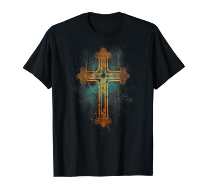Cross Distressed 90S Goth Grunge Vibes 29 T-Shirt - Streetwear Style Unisex - T-Shirt, Sweatshirt, Hoodie