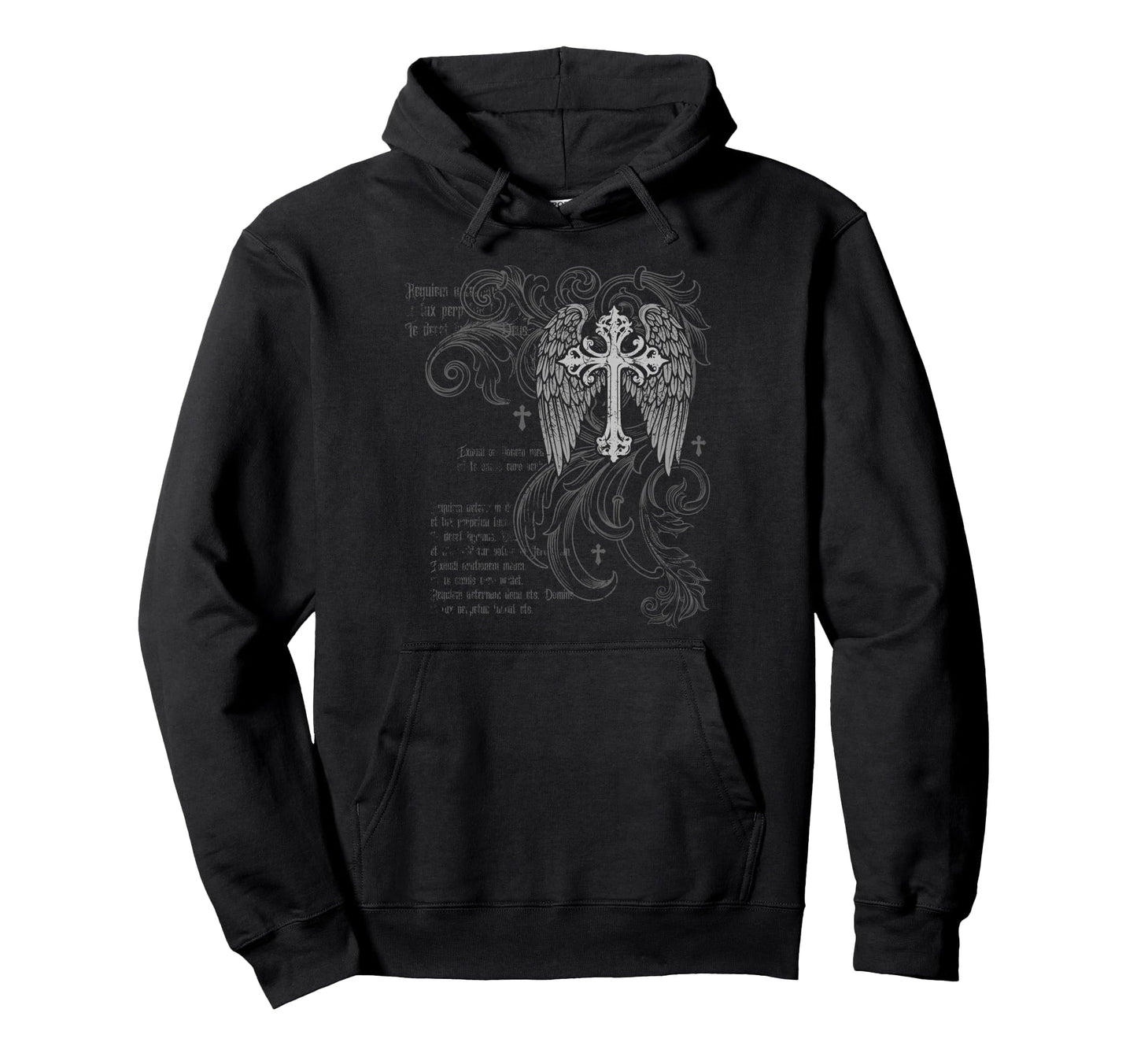 Y2K Grunge Cross Wings 2000S Goth Hoodie - Aesthetic Graphic for Adults - T-Shirt, Sweatshirt, Hoodie