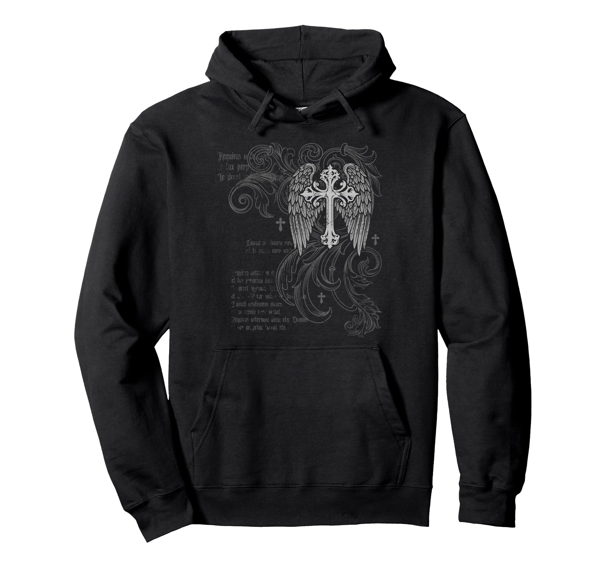 Y2K Grunge Cross Wings 2000S Goth Hoodie - Aesthetic Graphic for Adults - T-Shirt, Sweatshirt, Hoodie