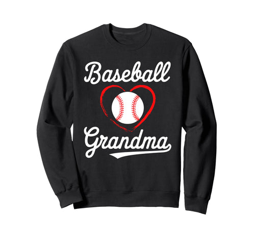 Baseball Grandma Baseball Heart Sweatshirt - Novelty Apparel Men Women - T-Shirt, Sweatshirt, Hoodie