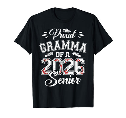 Proud Gramma 2026 Senior Baseball Graduate T-Shirt - Unique Graphic Unisex - T-Shirt, Sweatshirt, Hoodie