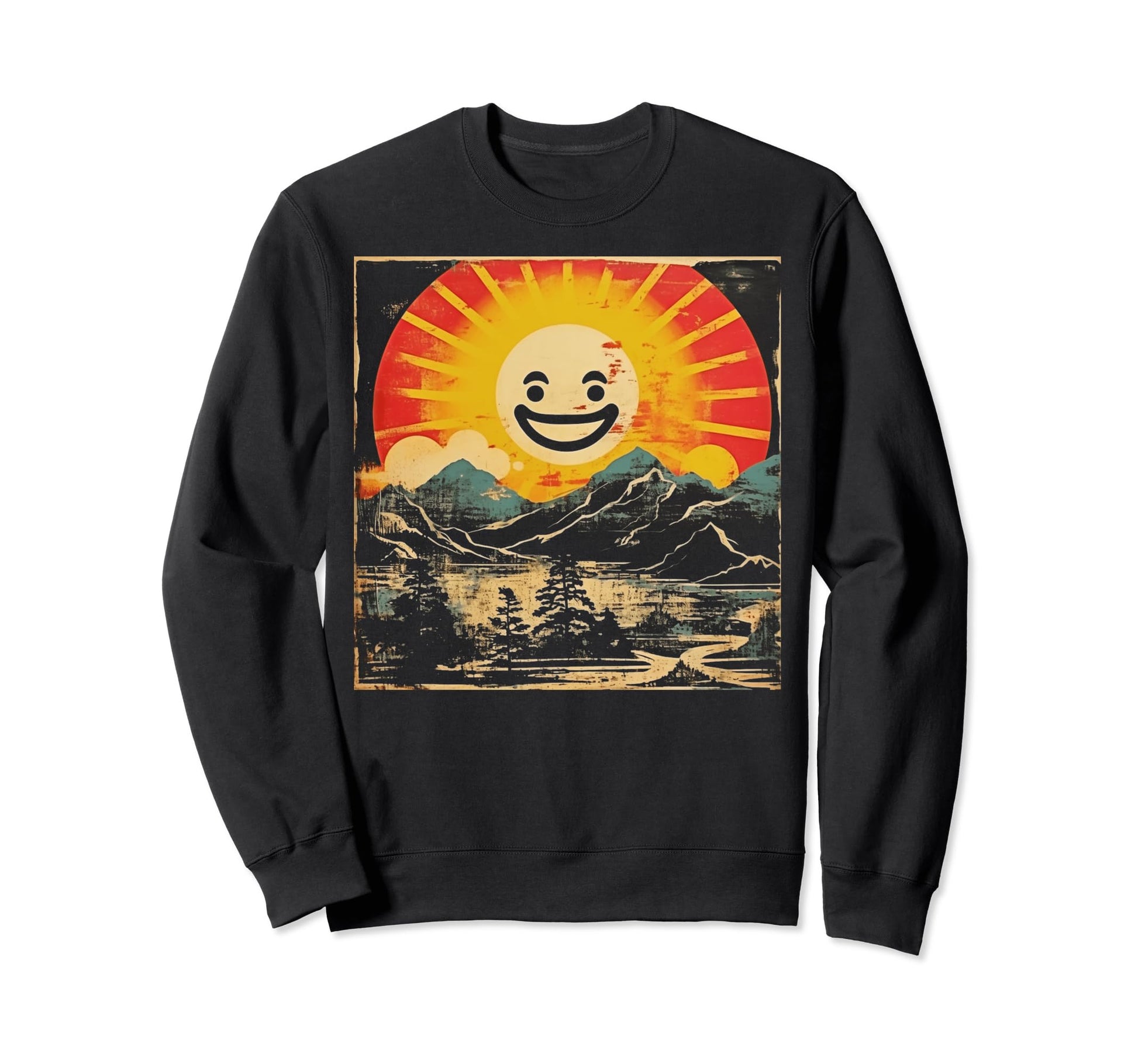 Sun Boho Groovy Sunshine Grunge Sweatshirt - Aesthetic Graphic for Adults - T-Shirt, Sweatshirt, Hoodie
