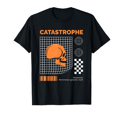 Catastrophe Skull Aesthetic Edgy T-Shirt - Graphic Print Men Women - T-Shirt, Sweatshirt, Hoodie