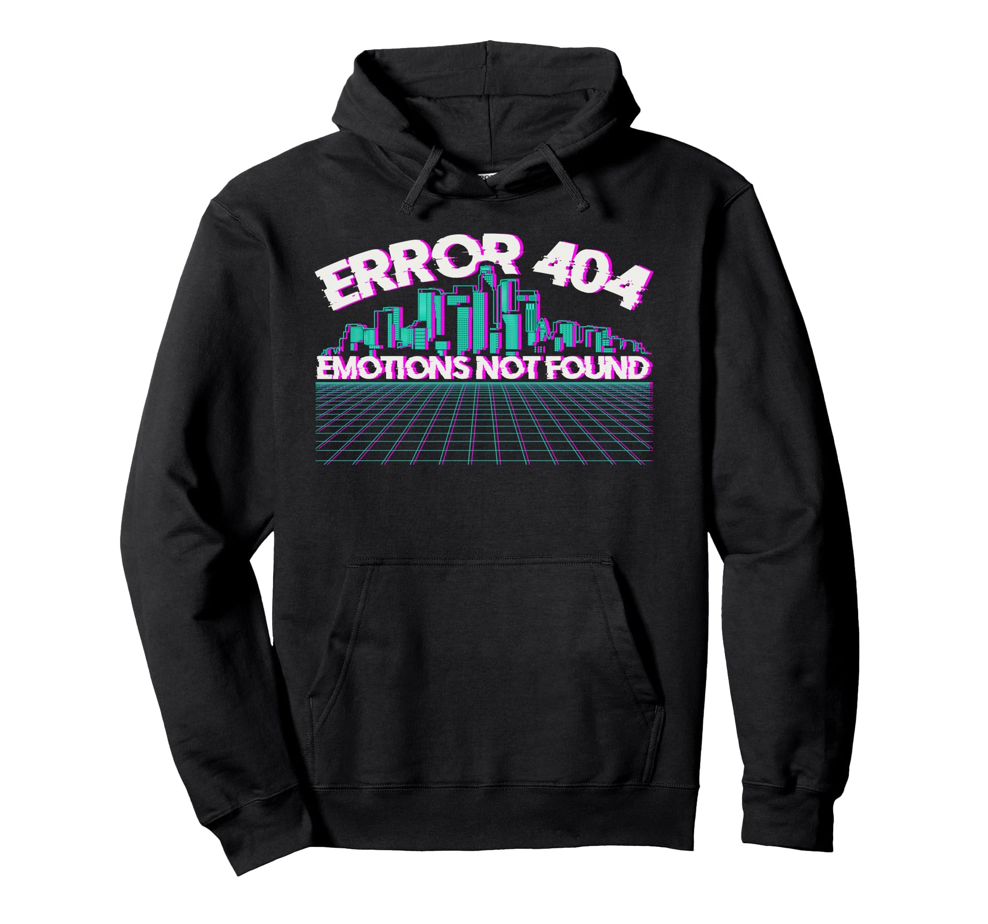 Error 404 Emotions Not Found Skyline Hoodie - Fun Novelty Design Unisex - T-Shirt, Sweatshirt, Hoodie