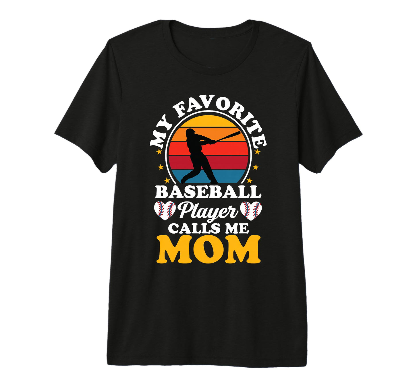 My Favorite Baseball Player Calls Me Mom T-Shirt - Minimalist Print Unisex - T-Shirt, Sweatshirt, Hoodie