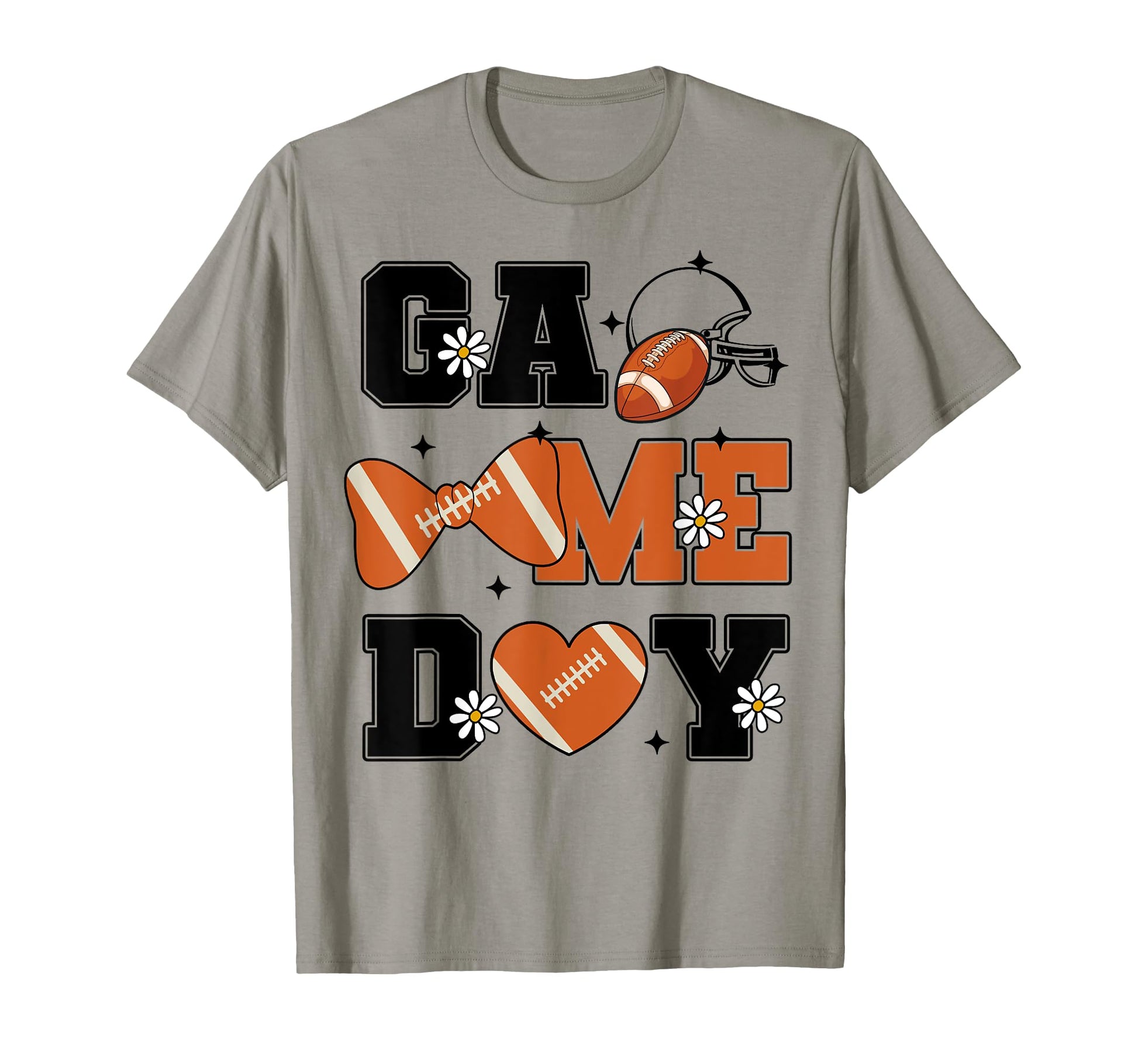 Football Game Day Bow And Heart T-Shirt - Trendy Graphic for Adults - T-Shirt, Sweatshirt, Hoodie