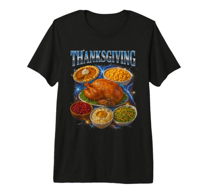 Awesome Thanksgiving 90S 2000S Hip Hop T-Shirt - Unique Graphic Unisex - T-Shirt, Sweatshirt, Hoodie