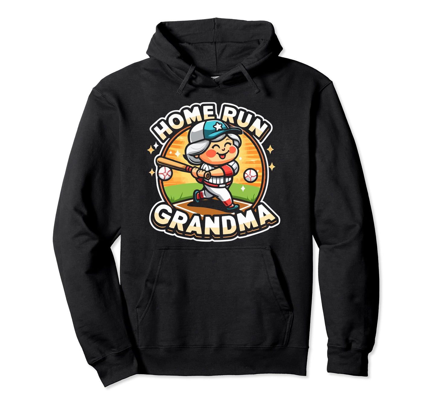 Baseball Grandma Grandmother Granny Hoodie - Novelty Apparel Men Women - T-Shirt, Sweatshirt, Hoodie