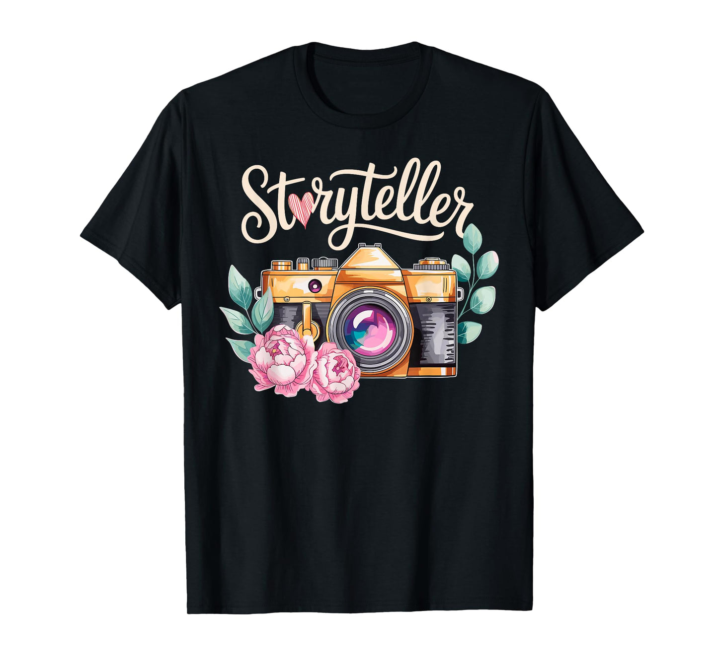 Photo Camera Flowers Storyteller T-Shirt - Streetwear Style Men Women - T-Shirt, Sweatshirt, Hoodie