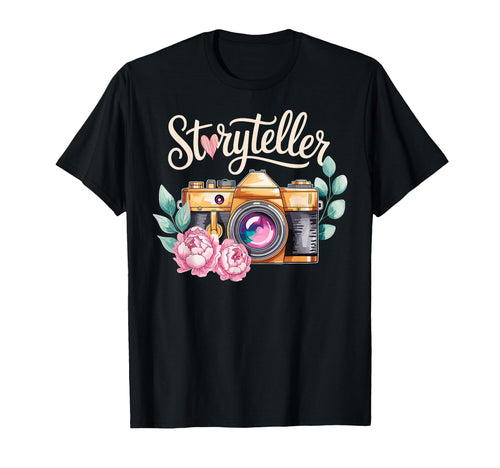 Photo Camera Flowers Storyteller T-Shirt - Streetwear Style Men Women - T-Shirt, Sweatshirt, Hoodie