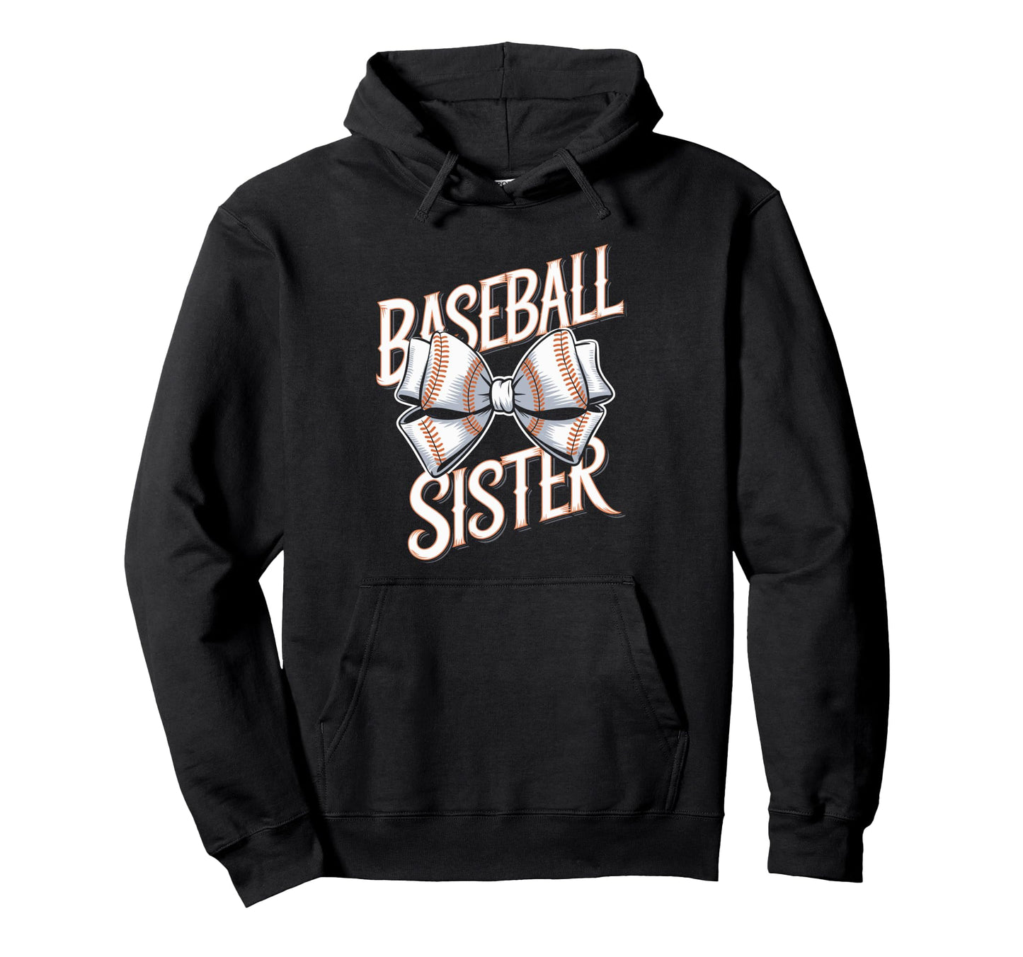 Baseball Sister Bow Sports Hoodie - Custom Art Print Unisex - T-Shirt, Sweatshirt, Hoodie