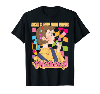 Anime Who Loves Makeup Rainbow T-Shirt - Fun Novelty Design for Adults - T-Shirt, Sweatshirt, Hoodie