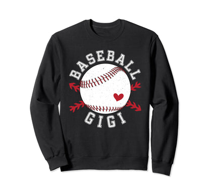 Baseball Gigi Grandma Gigi Sweatshirt - Novelty Apparel for Adults - T-Shirt, Sweatshirt, Hoodie