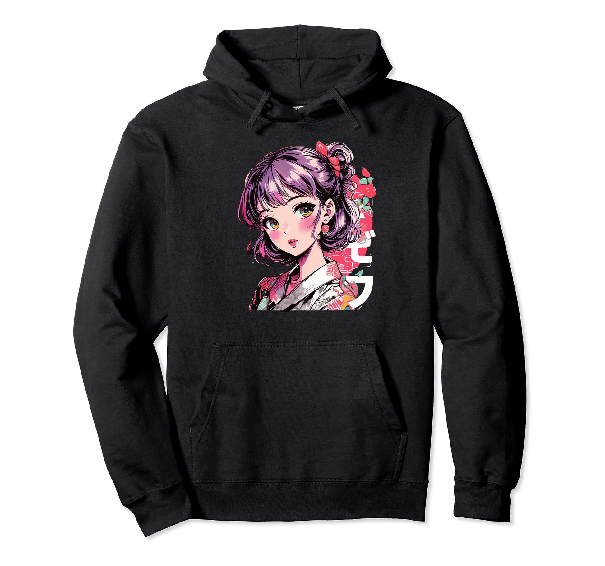 Anime Goth Grunge Demon Waifu Horror Hoodie - Fun Novelty Design Unisex - T-Shirt, Sweatshirt, Hoodie