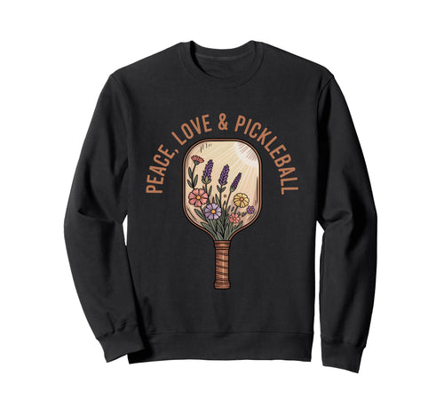 Peace Love Pickleball Boho Outfit Sweatshirt - Minimalist Print Unisex - T-Shirt, Sweatshirt, Hoodie