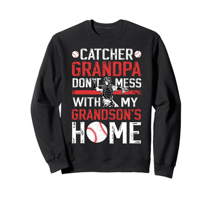 Baseball Catcher Grandpa Funny Sweatshirt - Trendy Graphic for Adults - T-Shirt, Sweatshirt, Hoodie