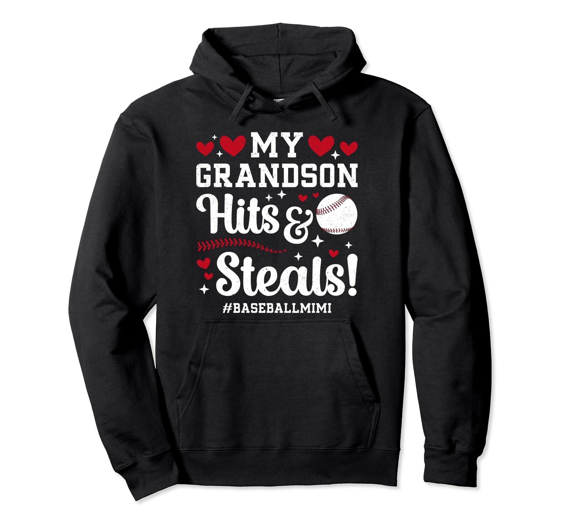 My Grandson Baseball Mimi Baseball Player Hoodie - Streetwear Style Unisex - T-Shirt, Sweatshirt, Hoodie