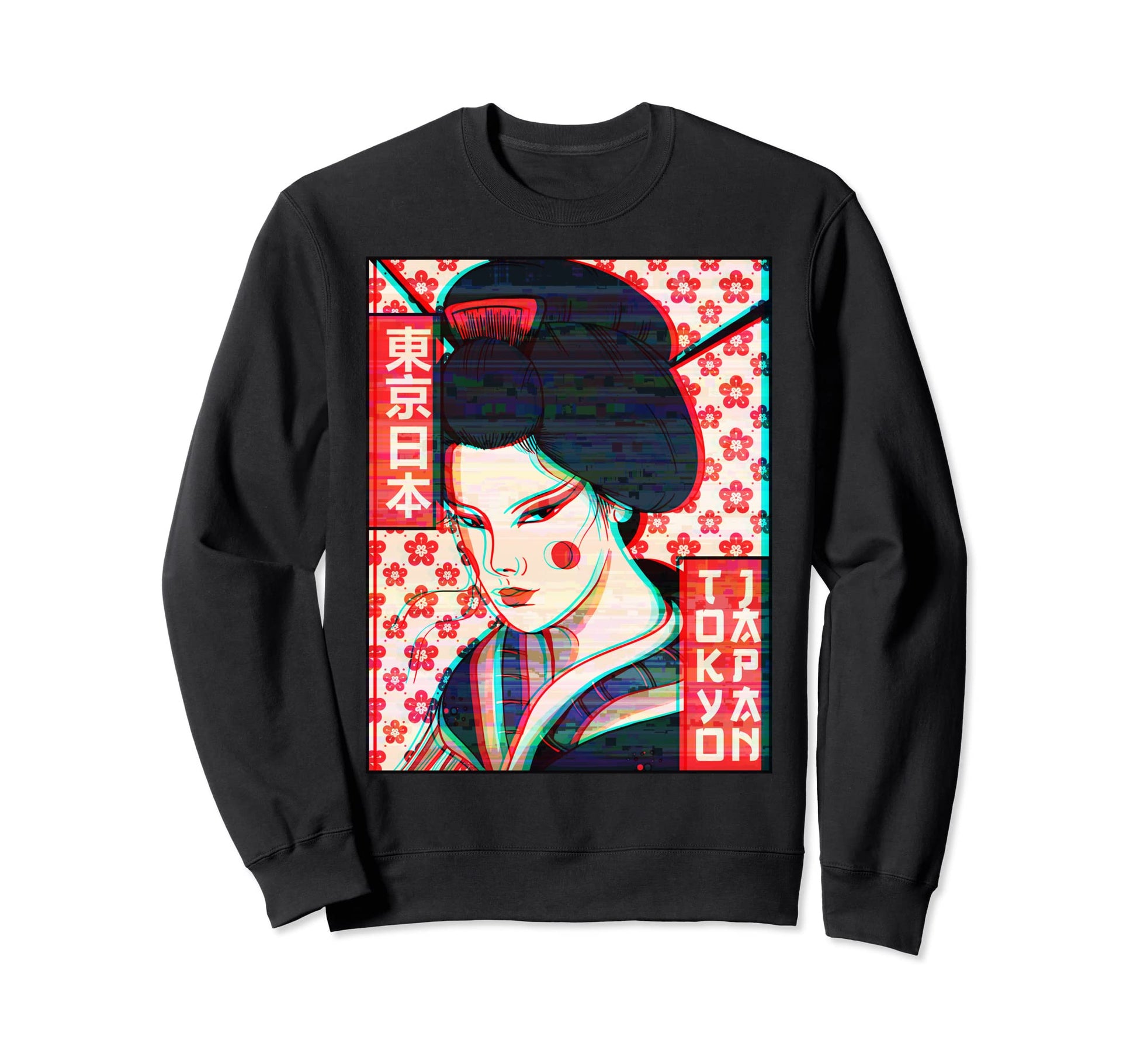 Geisha Tokyo Japan Vaporwave Aesthetic Sweatshirt - Streetwear Style Unisex - T-Shirt, Sweatshirt, Hoodie