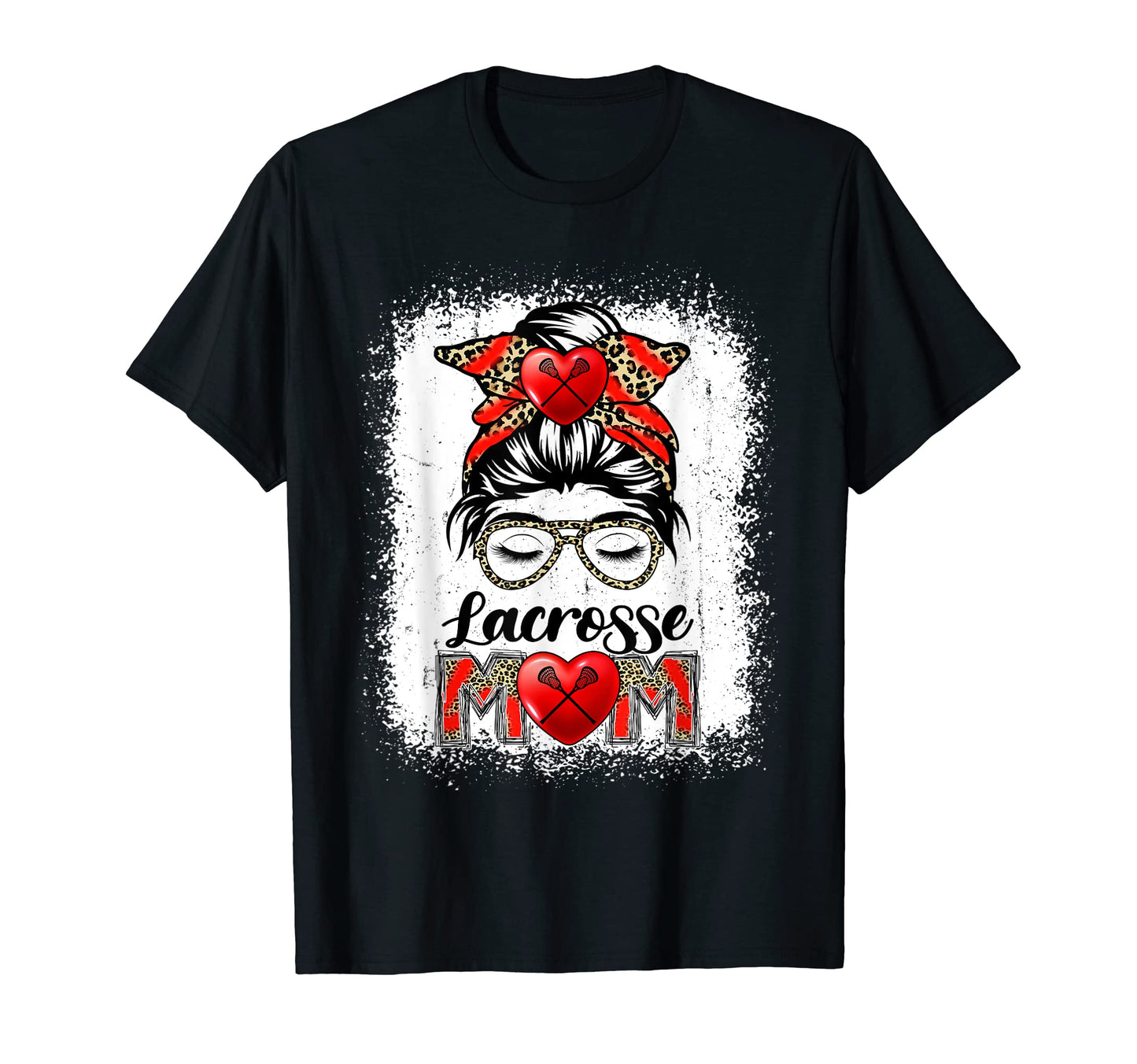 Lacrosse Mom Game Day Messy Bun T-Shirt - Novelty Apparel Men Women - T-Shirt, Sweatshirt, Hoodie