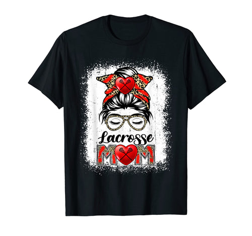 Lacrosse Mom Game Day Messy Bun T-Shirt - Novelty Apparel Men Women - T-Shirt, Sweatshirt, Hoodie
