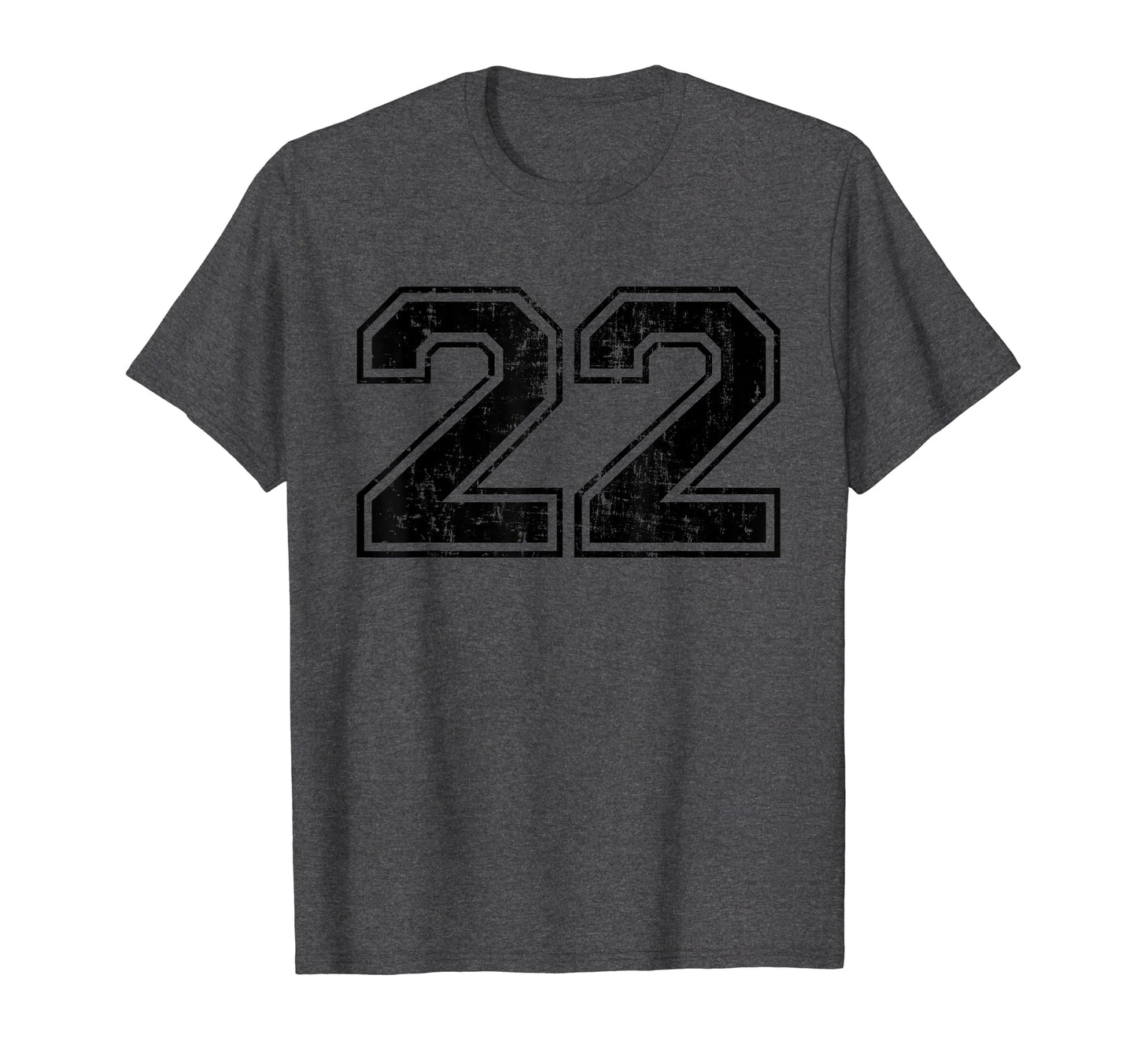 Number 22 Varsity Distressed Sport T-Shirt - Trendy Graphic for Adults - T-Shirt, Sweatshirt, Hoodie