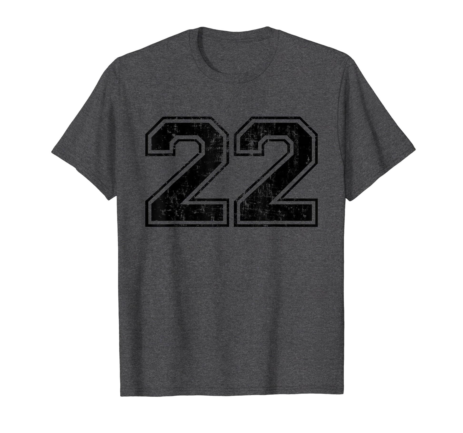 Number 22 Varsity Distressed Sport T-Shirt - Trendy Graphic for Adults - T-Shirt, Sweatshirt, Hoodie