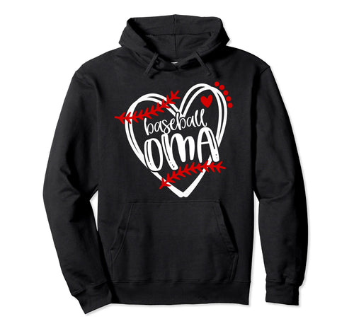 Baseball Oma Distressed Heart Laces Hoodie - Aesthetic Graphic Unisex - T-Shirt, Sweatshirt, Hoodie
