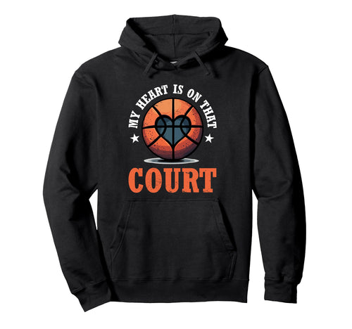 Fathers Day Basketball Dad Game Day Hoodie - Fun Novelty Design Unisex - T-Shirt, Sweatshirt, Hoodie