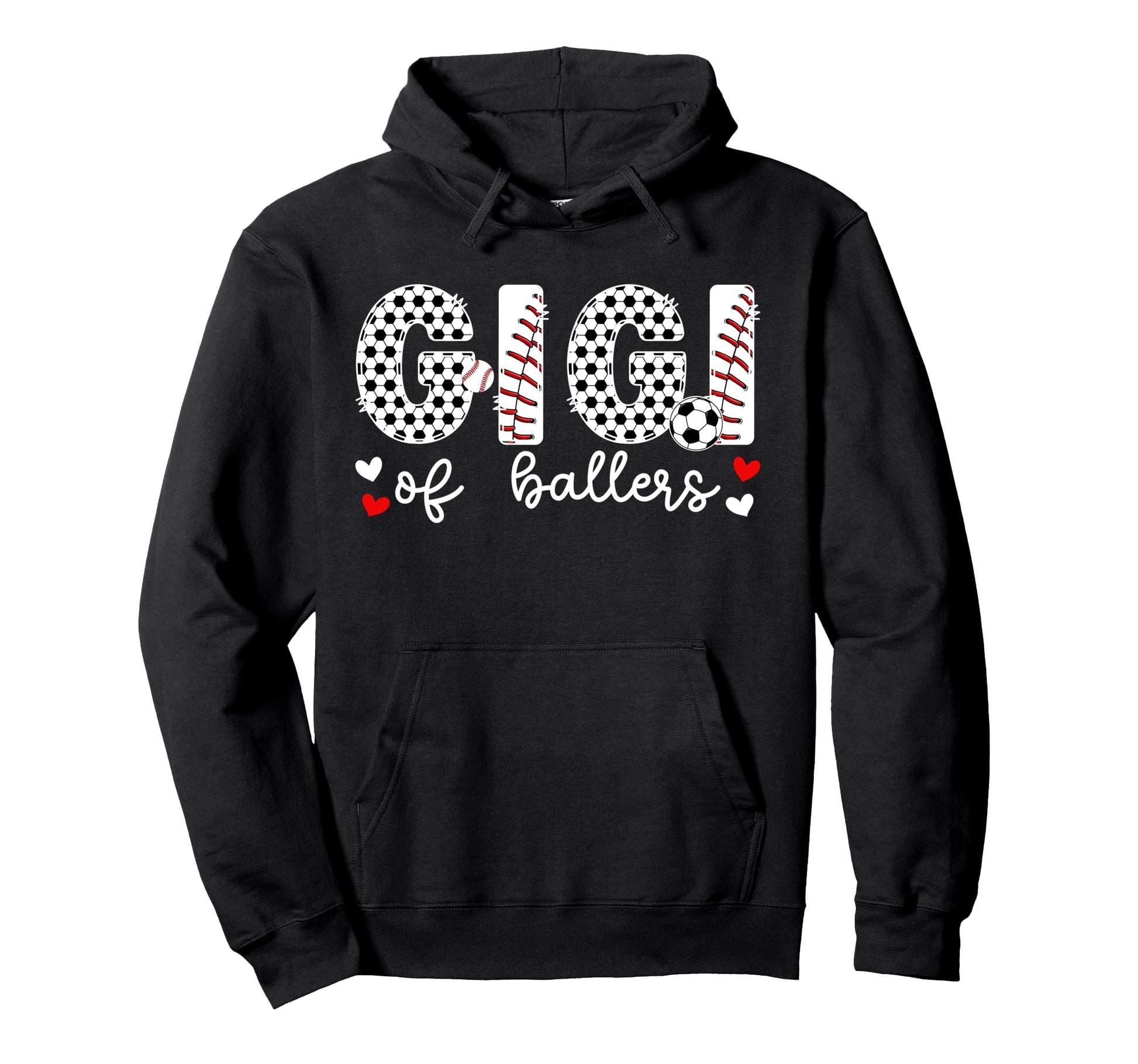 Gigi Ballers Baseball Soccer Gigi Hoodie - Minimalist Print for Adults - T-Shirt, Sweatshirt, Hoodie