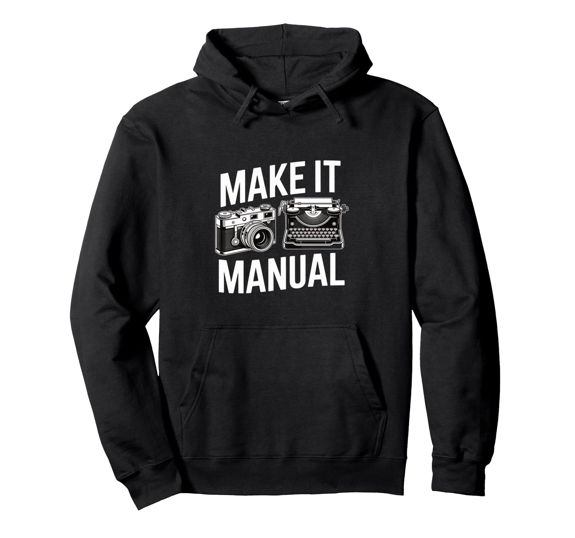 Manual Camera Typewriter Photography Hoodie - Aesthetic Graphic Unisex - T-Shirt, Sweatshirt, Hoodie