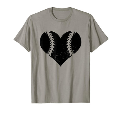 Softball Heart Funny Baseball Softball T-Shirt - Trendy Graphic for Adults - T-Shirt, Sweatshirt, Hoodie