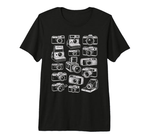 Photographer Camera Collection T-Shirt - Aesthetic Graphic for Adults - T-Shirt, Sweatshirt, Hoodie